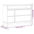 thumbnail image 2 of vidaXL Drawer Cabinet FLAM 110x40x80 cm Solid Wood Pine, 2 of 5