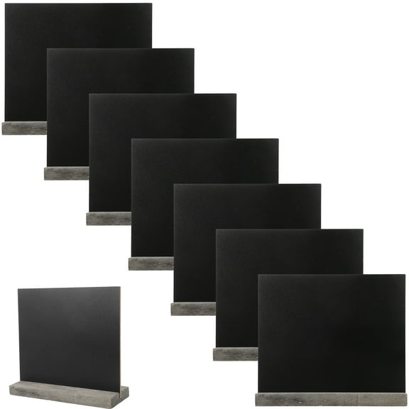 unbranded 8pcs Mini Tabletop Chalkboards Signs Wooden Framed Small Blackboard with Removable Base for Restaurant Wedding