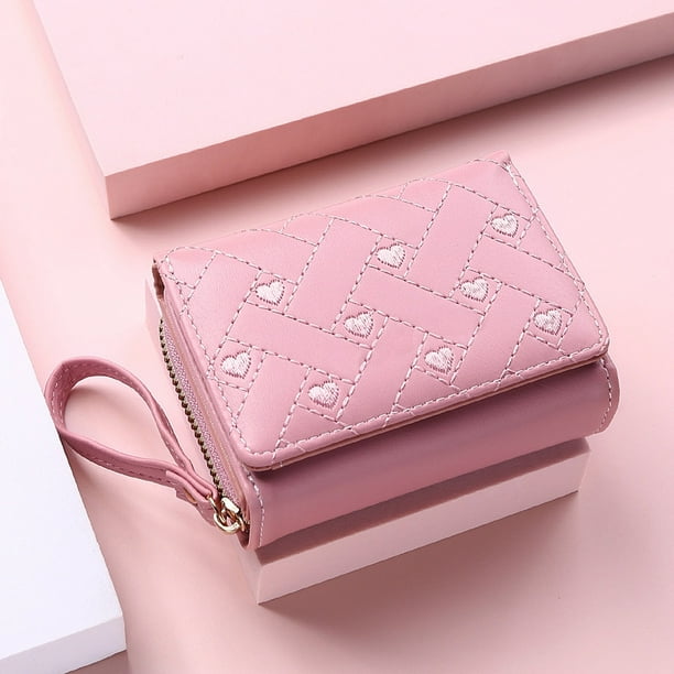 Pink purse best sale wallet