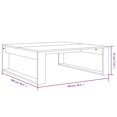 thumbnail image 5 of vidaXL Coffee Table Brown Oak 100x100x35 cm Engineered Wood, 5 of 5