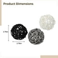 thumbnail image 4 of 9 Pcs Rattan Decorative Balls, 3 Colors (Black, White, Gray), Handcrafted Woven Yarn Balls for Home Decor, Weddings, Parties, and Special Occasions, 4 of 5