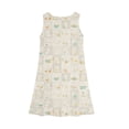 thumbnail image 4 of LTTVQM Easter Dresses for Girls 2026 Egg Bunny Graphic Happy Sleeveless Sundress Comfy Crewneck Midi Dress Fashion A-Line Dresses Beige 11-12 Years, 4 of 5