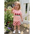 thumbnail image 5 of BemeyourBBs Kids Toddler Baby Girls Summer Clothes Cute Infant Baby Girl Fruit Outf Watermelon Strawberry Short Sleeve T-shirt with Shorts Set Toddler Baby Girls Summer Outfit, 5 of 9