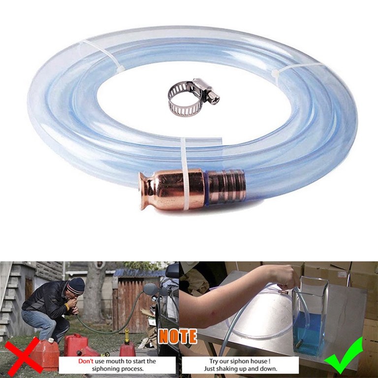 Gasoline Shaker Siphon Hose Kit Anti-static PVC Tubing Hose for Transfer  Fuels Gasoline Diesel 