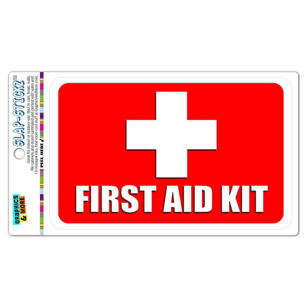 SAFETY SIGN Rectangle First Aid Signs Adhesive Waterproof  Exterior Sticker 