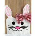 thumbnail image 3 of Dewadbow Baby Girl Easter Sequin Bunny Tutu Romper Dress Jumpsuit Playsuit, 3 of 6