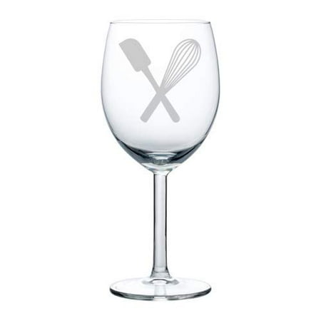 

Wine Glass Goblet Baker Baking Spatula & Whisk (10 oz)