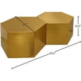 thumbnail image 4 of Trent Home Modular 2-Piece Modern Metal Coffee Table in Brushed Gold, 4 of 4