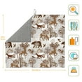 thumbnail image 3 of Honeii leaf Moose fox owls tree for Dish Drying Mat for Kitchen Counter, Non-slip Rubber Backed, Hide Stain Kitchen Super Absorbent Draining Mat, Dish Rack Pad, 3 of 8