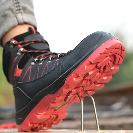 

Men‘s Steel Toe Work Safety Boots Wear-resistant Puncture Proof Anti-skid Cushioned Work Shoes