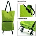 thumbnail image 6 of Foldable Shopping Trolley Bag with Wheels Collapsible Shopping Cart Reusable Foldable Grocery Bags Travel Bag Green, 6 of 9