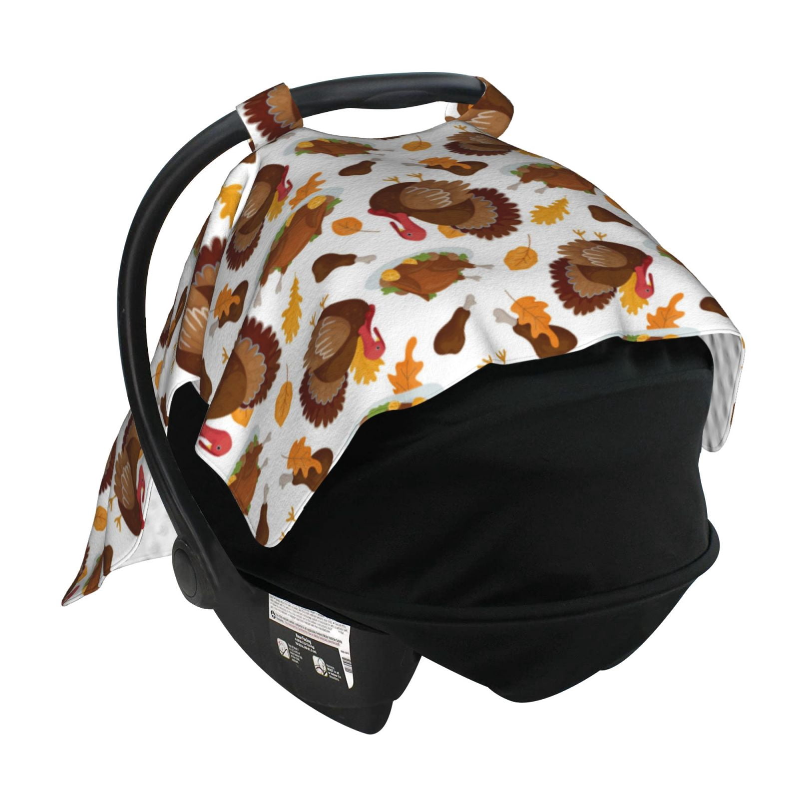 Car Seat Cover Baby - Turkey And Thanksgiving3 Breathable Infant Car Seat Cover for Baby Carseat, Lightweight Comfort Baby Essentials Must Haves Newborn Stuff for Girl Boy