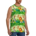 thumbnail image 2 of Balery African Animals in the Jungle Men's Sleeveless Muscle Shirts Workout Tank Top, Moisture Wicking, Odor Protection-Medium, 2 of 8