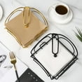 thumbnail image 2 of Versatile Metal Tissue Holder - Square Napkin & Paper Storage Rack for Desk, Office, and Home Decor | Perfect Gift for Christmas, Valentine's Day, Ramadan, 2 of 8