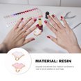 thumbnail image 3 of Miangastore 2pcs Resin Nail Art Ring Palettes Shell Cloud Finger Ring Plate Mixing Palettes, 3 of 9