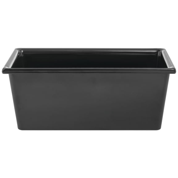 HUBERT Smartfit 1/4 Size Black Melamine Cold Food Pan - 6 1/5"L x 10"W x 4"D