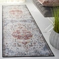 thumbnail image 3 of SAFAVIEH Tucson Soho Daven Traditional Machine Washable Runner, 2'6" x 8', Grey/Rust, 3 of 9