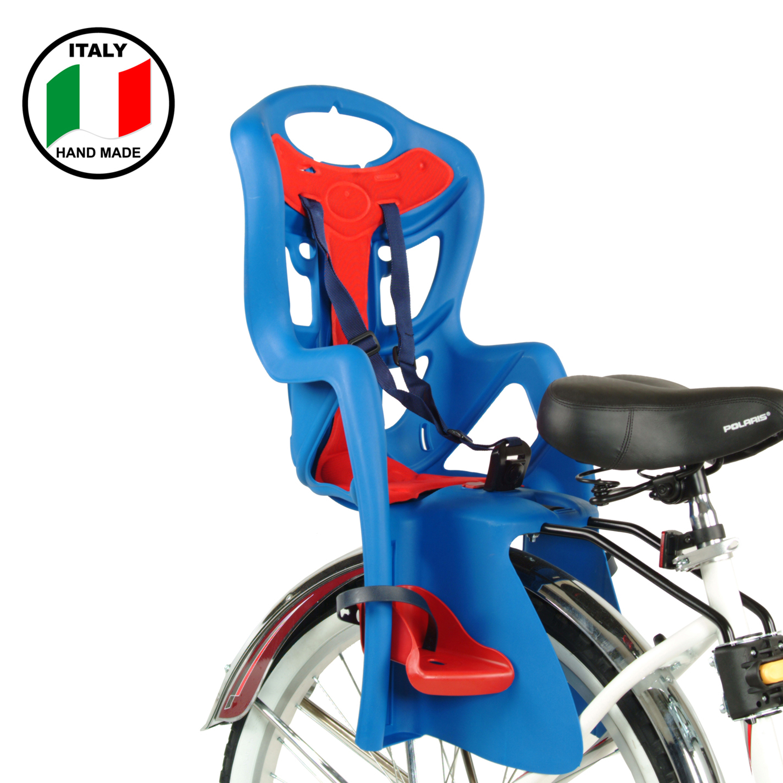 Bellelli Pepe Seatpost Mounted Baby Carrier, Red/Blue - image 5 of 5