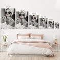 thumbnail image 2 of Smile Art Design Audrey Hepburn Wall Art Pink Lips Makeup CANVAS PRINT Iconic Pop Art Pretty Beauty Black and White Living Room Bedroom Wall Decor Home Decor Ready to Hang Made in USA - 12x8, 2 of 4