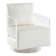 thumbnail image 1 of Milan Cara 34" Chaise d'Appoint à Dossier en Acrylique Blanc/clair, 1 of 3