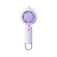 thumbnail image 2 of Portable Handheld Fan Dragon Fruit Inspired Personal Rechargeable Mini Fan with 3 Speed-Settings Cordless Handheld Device for Outdoor Travel Commuting Summer Use, Purple, 2 of 6