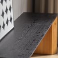 thumbnail image 5 of GZXS 59" Contemporary Wood Bench, 2-Person Dining Room Seat, Bedroom Bed Bench, Entryway Shoe Bench for Living Room, Easy to Assemble, Black+Natural, 5 of 10