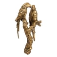 thumbnail image 2 of Antiqued Gold Parrots Sculpture, 2 of 5