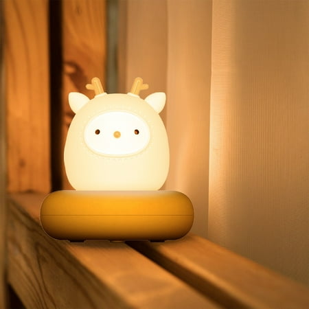 

yongmandr Night Light Rechargeable for Desk Table Bedside Portable Electric Night Lights for Bedroom Dormitory Creative Household Decorations Home Supplies Ideal Gifts (Yellow 1PC)