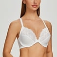 thumbnail image 4 of MELENECA Female Racerback Front Closure Unlined Underwire Bra for Women White 46F, 4 of 6