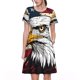 thumbnail image 1 of Disketp American Bald Eagle para Vestido de Manga Corta para Mujeres, Vestidos de Verano para Mujeres, Casual y Holgado para la Playa, 1 of 6