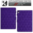 thumbnail image 2 of Allytech Case for iPad mini 6th Gen 8.3" 2021, Embossed Pattern PU Leather Case with Card Slots & Pen Holder, Multi-Angle Viewing Stand Auto Sleep Wake Shockproof Flip Case, Purple, 2 of 10