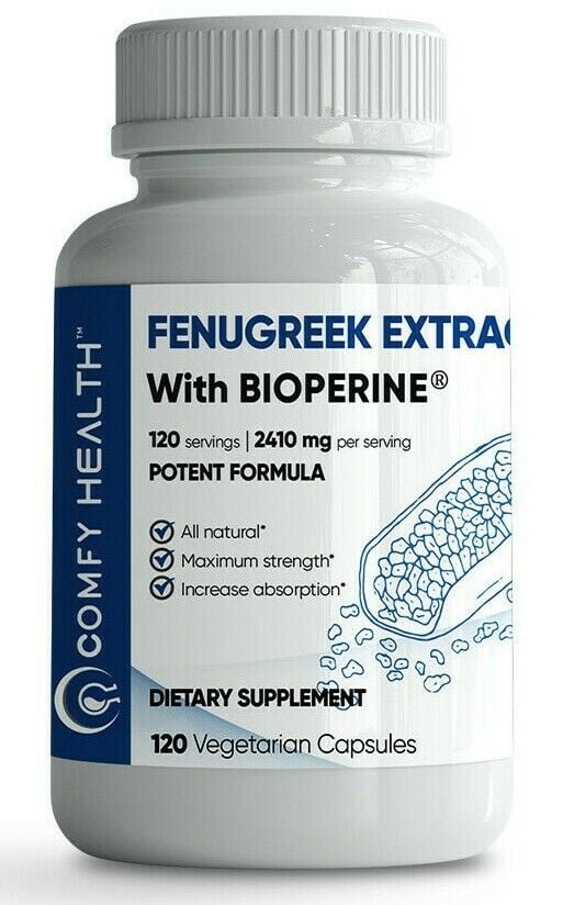 Fenugreek Seeds Extract with Bioperine, 2410 mg, Maximum Strength