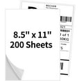 thumbnail image 1 of Duomi-8 .5 Pouces x 11 Pouces Étiquettes, 200 Feuilles Étiquettes Pleine Page, Étiquettes d'Adresse Autocollantes pour Imprimante Laser/Jet Encre, 1 of 4