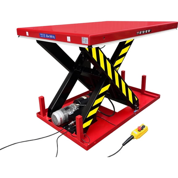 Electric Hydraulic Scissor Lift Table, 11,000 lb. Capacity, 67" x 47-1/4"