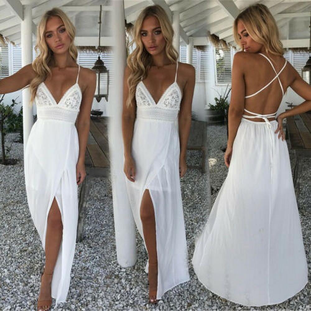 White Boho Maxi Dress