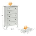 thumbnail image 4 of GymChoice 5 Drawer Dresser for Bedroom,48 Inch Tall Black Dresser with Large Drawer, 5 Drawer Storage Organizer Dresser for Nursery,Living Room, Hallway,Entryway, 4 of 9