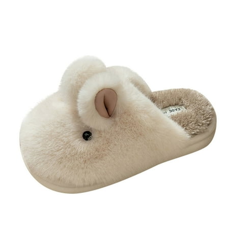 

fvwitlyh Slippers for Womens Slipper Socks with Grippers Fashion Winter Women Slippers Thick Bottom Flat Soft Warm Womens Hard Bottom Slippers