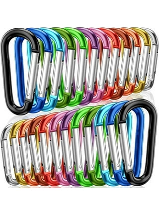 STURME Carabiner Clip 12kn Aluminium Wiregate Lightweight Heavy Duty Large Strong Durable D-Ring Hooks Spring Snap Link Keychain Clips Set for