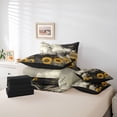 thumbnail image 6 of Homewish Highland Cattle Bedding Comforter Set 7pcs for Teenagers,Farmhouse Animal Queen Bedding Sets Super Cozy,Chic Floral Sunflowers Queen Sheet Sets,Lightweight Room Decor,Reversible, 6 of 8