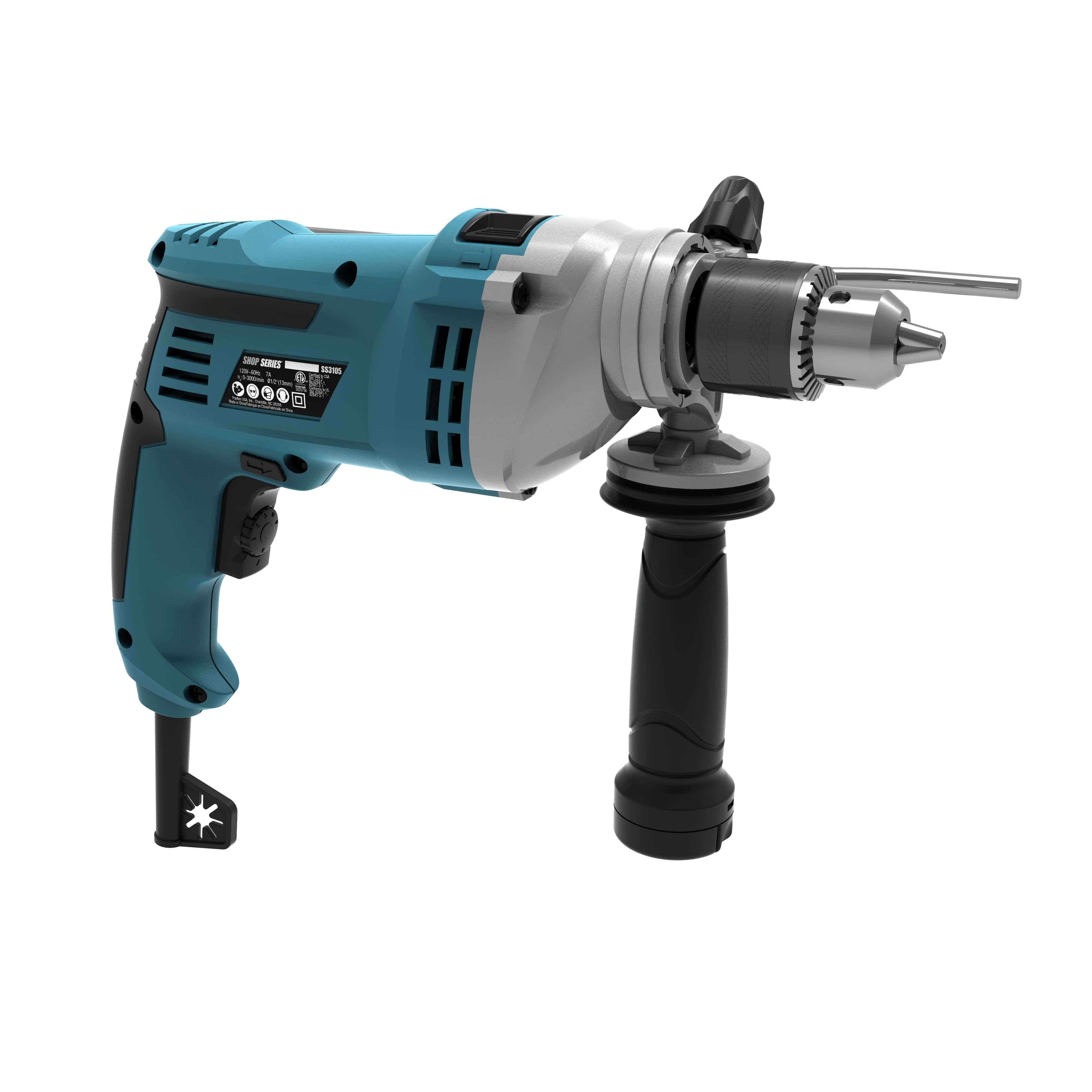 Rockwell ShopSeries SS3105 7 Amp 1/2" VSR Electric Hammer Drill