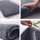thumbnail image 2 of Alfombrilla de baño absorbente antideslizante extra gruesa alfombrilla de suelo de ducha de baño Chenille lavable a máquina (gris, 60_x_90_cm) JFHHH pequeña, 2 of 5