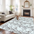 thumbnail image 2 of Large Area Rugs for Living Room Bedroom, Natural Trees Branches 6'x9' Rug Washable Carpet Runner Indoor Outdoor, Colored Birds Vintage Rustic Blue Non Slip Floor Mats Rug for Kitchen, Playroom, 2 of 8
