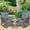 Gray, variant on W WARMHOL 3 Pieces Outdoor Patio Bistro Rocking Chair Set, Rattan Patio Rocker Chairs Set with Cushions and Glass-Top Coffee Table, Conversation Bistro Set for Porch & Backyard - Orange