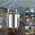 thumbnail image 6 of AEVXKHI 1.2L Camping Tea Kettle, Stainless Steel Coffee Pot with Lid and Double Handles, Outdoors Portable Water Pot, Reusable Hanging Water Pot for Camping Hiking Picnic Backpacking, 6 of 10