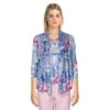 Alfred Dunner Womens Plus-Size Floral Patchwork Print Two-For-One Lightweight Top With Necklace