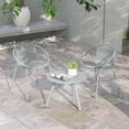 thumbnail image 1 of Costway 3 Pieces Bistro Set All Weather PP Patio Conversation Set with Round Coffee table Gray, 1 of 10
