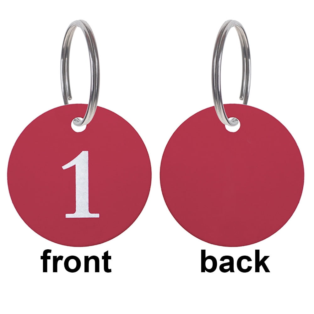 Aspire 50Pcs Aluminum Alloy Numbered Key Chains, Door Locker Number ID Tags 1 to 50