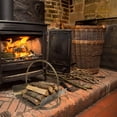 thumbnail image 1 of Soporte para leña para chimenea, cesta apiladora de troncos, resistente, multifuncional, para leña, accesorios para leña, hogar bronce, 1 of 7