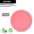 thumbnail image 4 of Hanna K. Signature Collection Assiette en Plastique, 50 Assiettes, 9 Pouces, Rose, 4 of 4