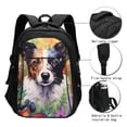 thumbnail image 3 of Honeii Colorful Flower Dog for Travel Laptop Backpack, Business Laptops Backpack with USB Charging Port, College High School Computer Bag for Men Women, 3 of 7
